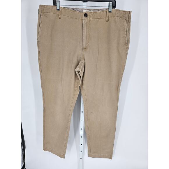 Joseph Abboud Men's Tan Button Closer High Rise Zip-up Cotton Pant Size 42x34 - Picture 1 of 5